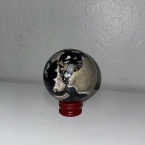 Black and Cream Decorative Sphere